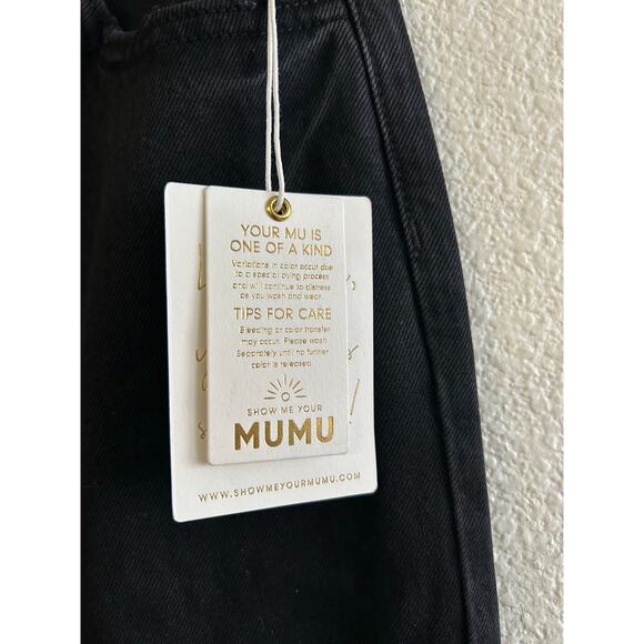 Show Me Your Mumu 90s Straight Jeans Black Denim 25 NWT - Picture 7 of 9